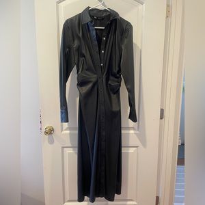 Zara faux leather long coat